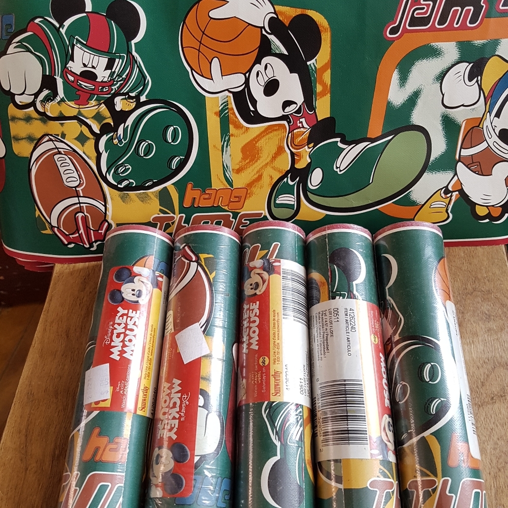 5 rolls MICKEY MOUSE wallpaper border